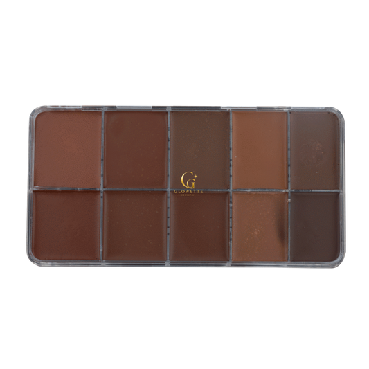 Glowette HD Cream Foundation Palette in Dark (10) Large