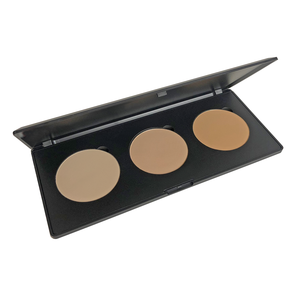 Glowette Dual Powder Palette - Ivory Whisper Light, three well
