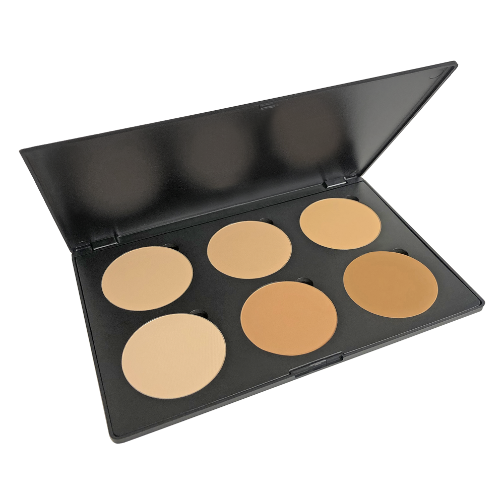 Glowette Dual Powder Palette - Honey Harmony Medium, six well