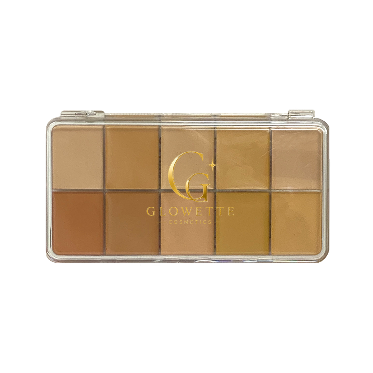 Glowette HD Cream Foundation Palette - Light, ten well