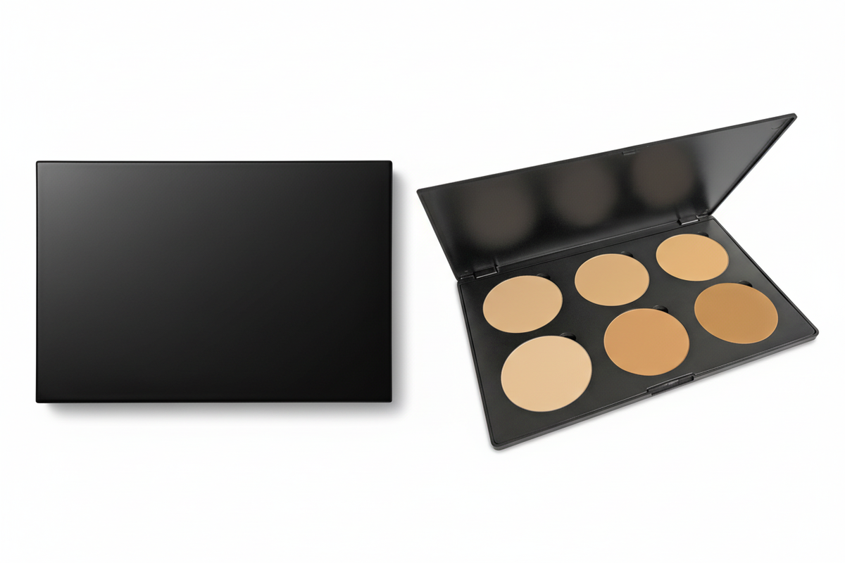 Glowette Dual Powder Palette - Angelic Aura Light, six well